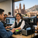 Registro de datos biométricos para la CURP en Zacatecas con escaneo de huellas y iris.